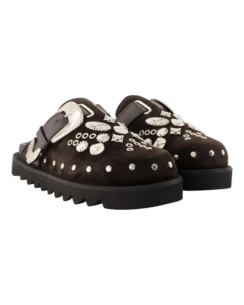 Toga Women's Aj1058 Mules -  Leather Brown Cowhide Shoes Brown