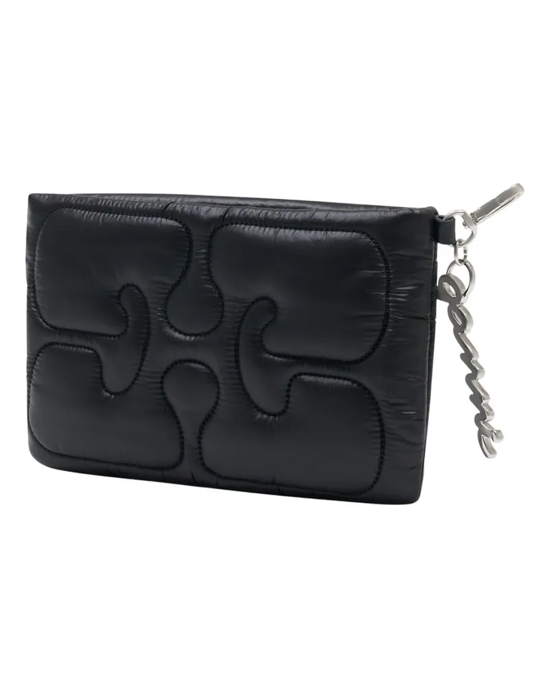 Ganni Women's Clutch Bag -  Synthetic Black Accessories Pouch Black