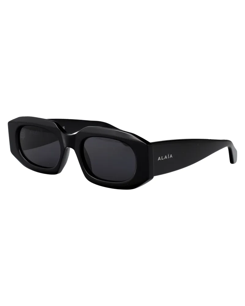 Alaïa AA0086S Sculpted Acetate Sunglasses — Black Black