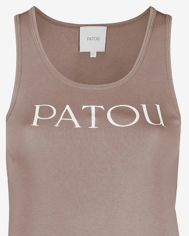 Patou Women's Tank Top Beige Cotton Beige