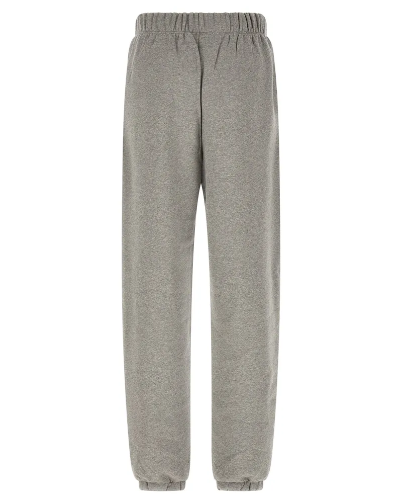 ATTICO Logo-Embroidered Fleece Cotton Joggers — grey Grey