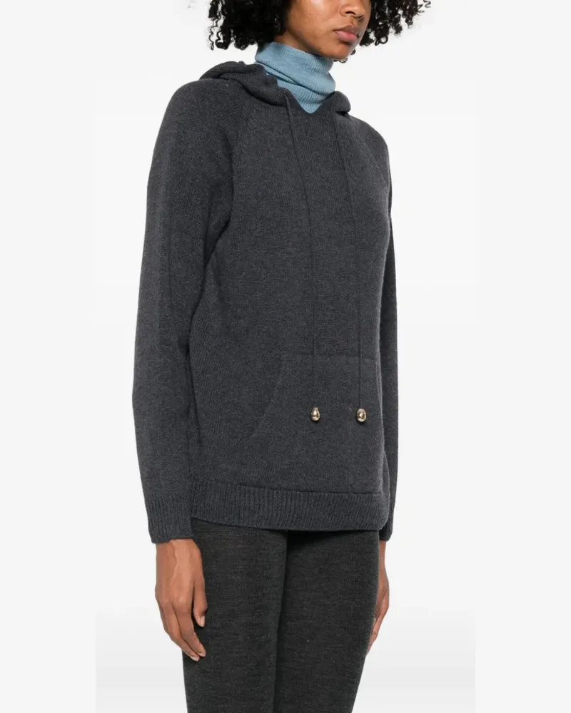 Fabiana Filippi Women's Wool Blend Hoodie Aw25 W Black