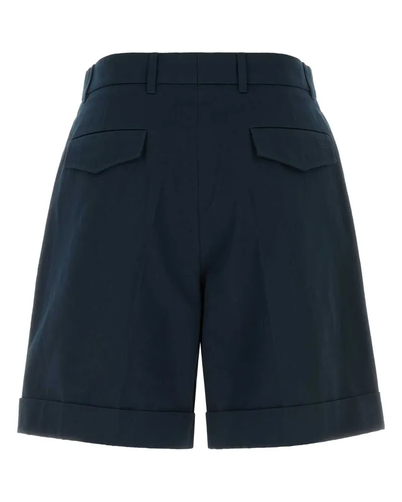 Valentino Garavani Men's Navy Blue Cotton Bermuda Shorts Exterior Navy