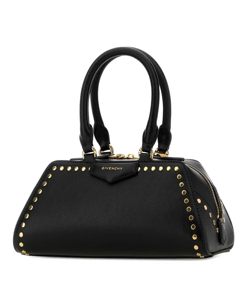 Givenchy Women's Black Leather Mini Antigona East-West Handbag Borse A Mano Black