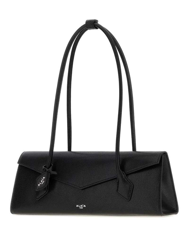 Alaïa Teckel Leather Shoulder Bag — Black Black