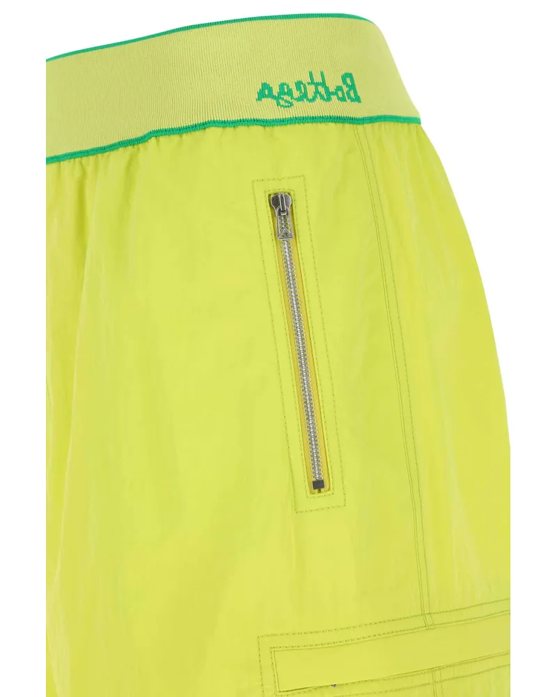 Bottega Veneta Men Acid Green Nylon Bermuda Shorts 7214 Exterior Yellow