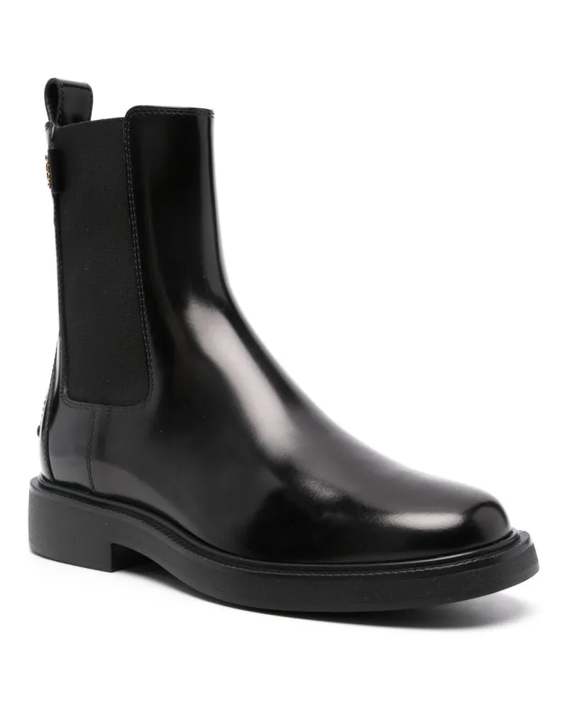 TOD'S Leather Chelsea Boot — Black Black
