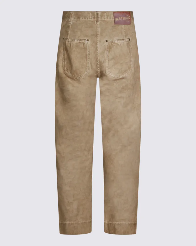 Vivienne Westwood Men's Trousers Beige _100 % Co Beige