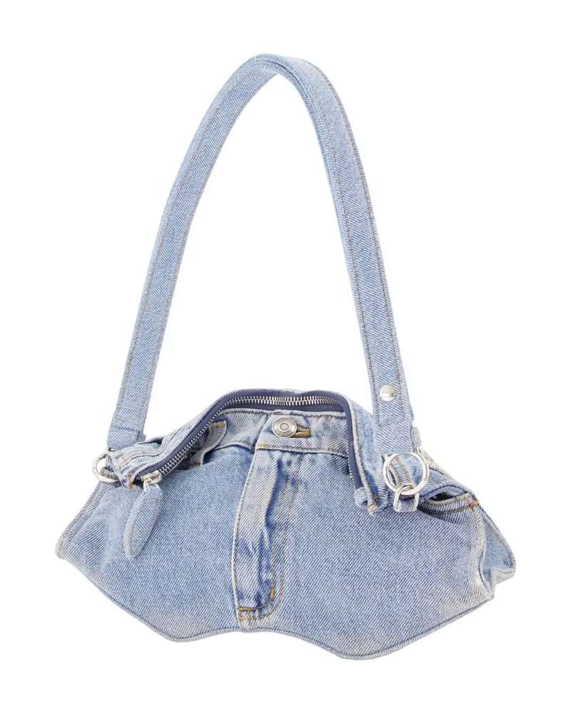 Alexander McQueen Women's Manta Shoulder Bag -  Denim Blue Shoulder-Hobo-Bags Blue