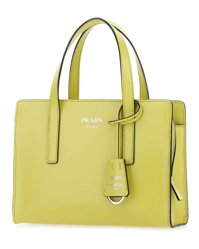 Prada Women's Acid Green Leather Re-Edition 1995 Handbag Yellow Vitello Borse A Mano Bag Yellow