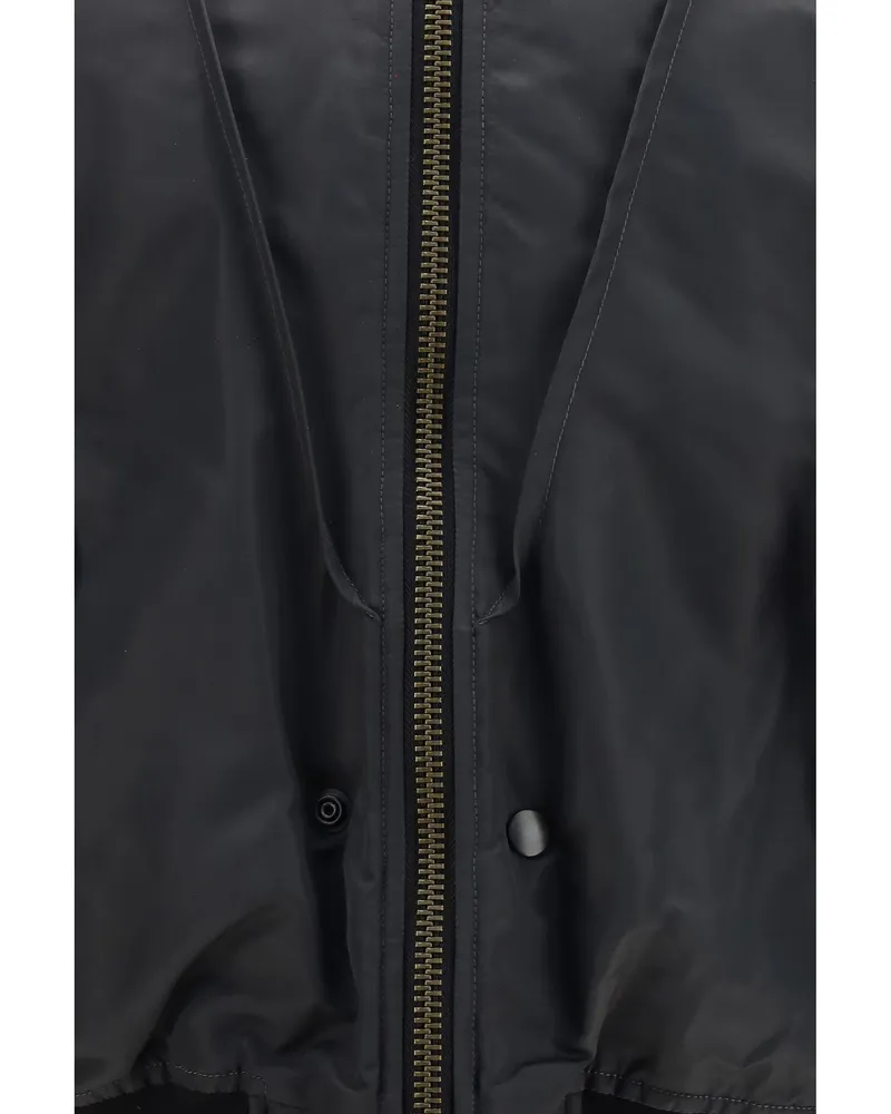 Maison Margiela Men's Bomber Jacket Reversible Dark Grey Polyamide Padded & Down Gray