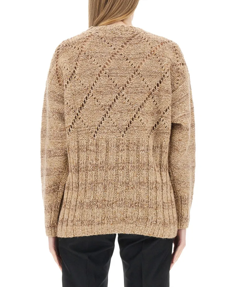 CORMIO Viscose Blend Oversize Sweater — Beige Beige