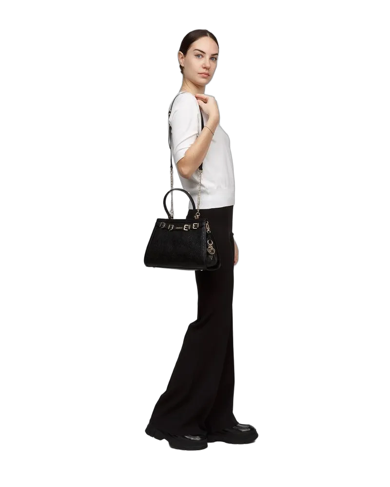 Guess Women's Satchel Black Polyurethane Satchel-bags Black