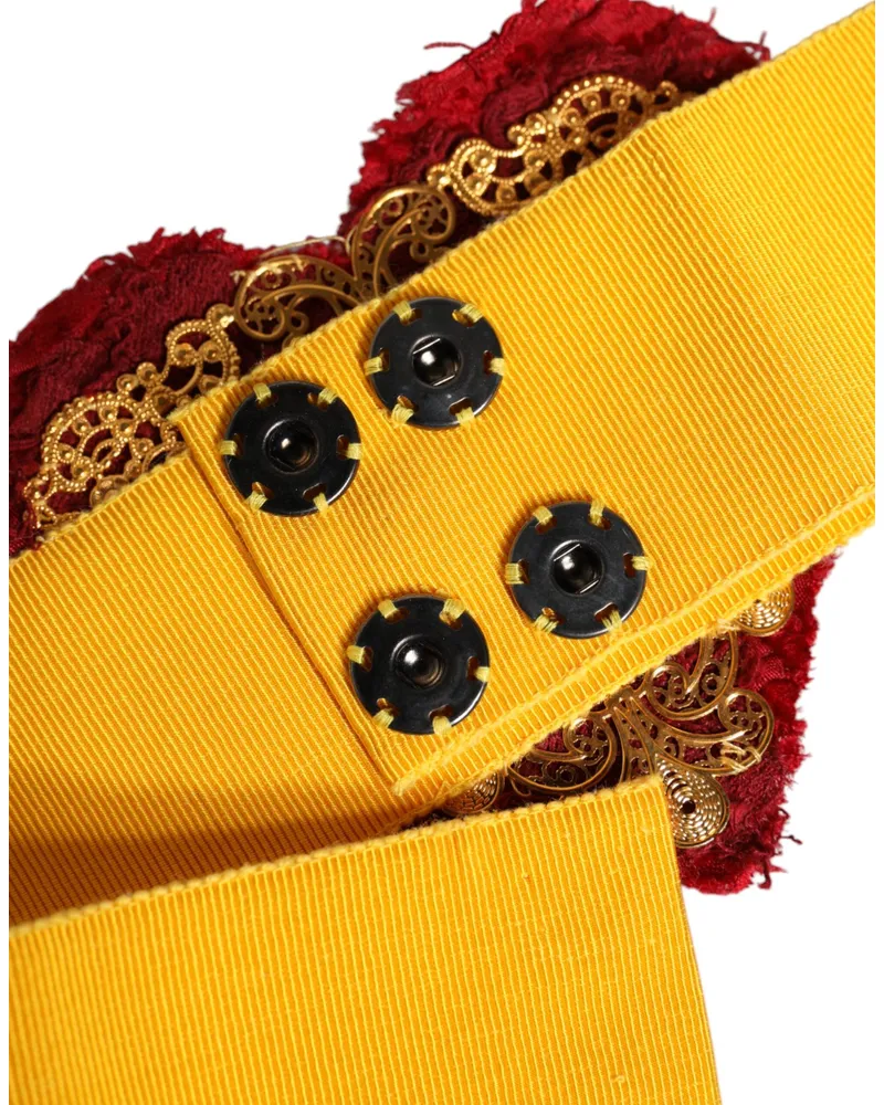 Dolce & Gabbana Heart-Embellished Belt — Yellow Yellow