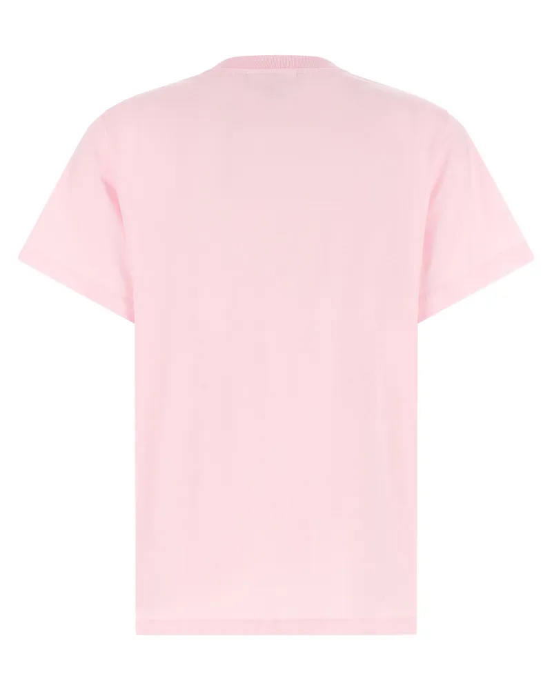 Ganni Crab Graphic Cotton Jersey T-Shirt — Pink Pink