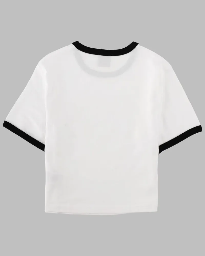 Casablanca Paris Stacked Logo Organic Cotton T-Shirt — White White
