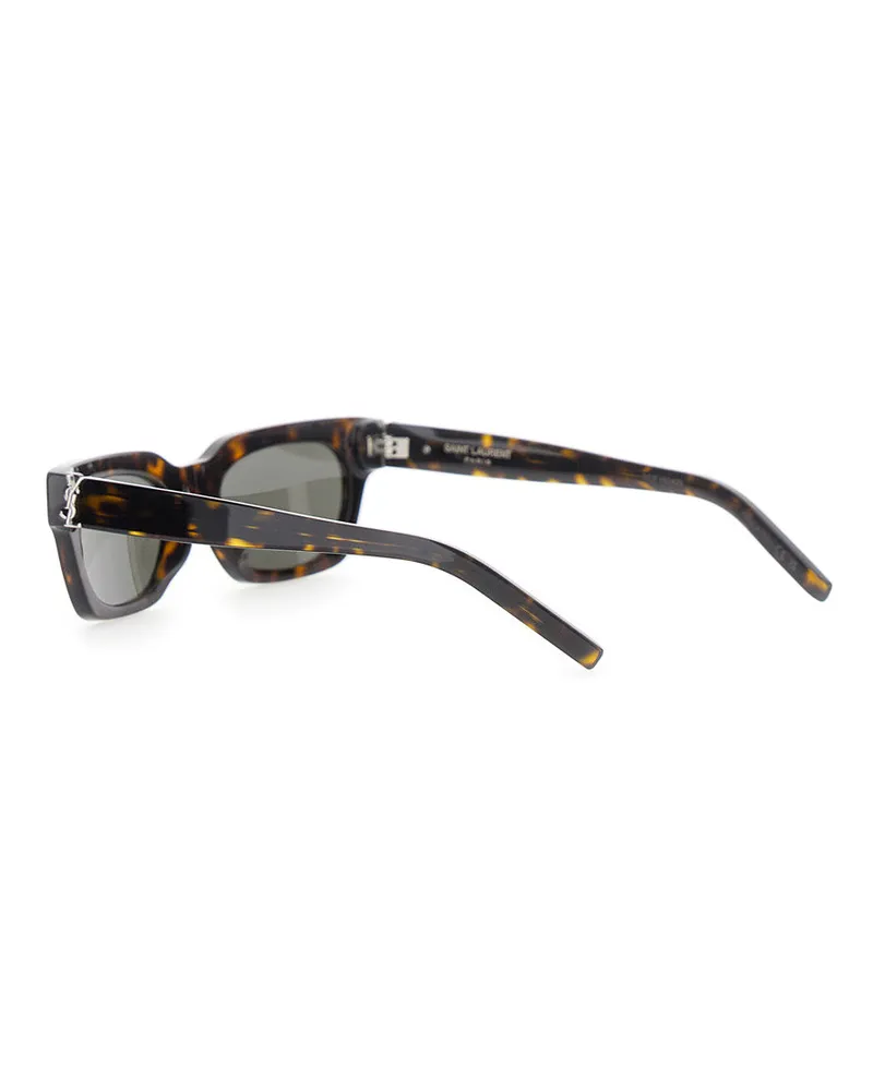 Saint Laurent Women's Sunglasses Wellington Brown Leopard Print Acetate Brown