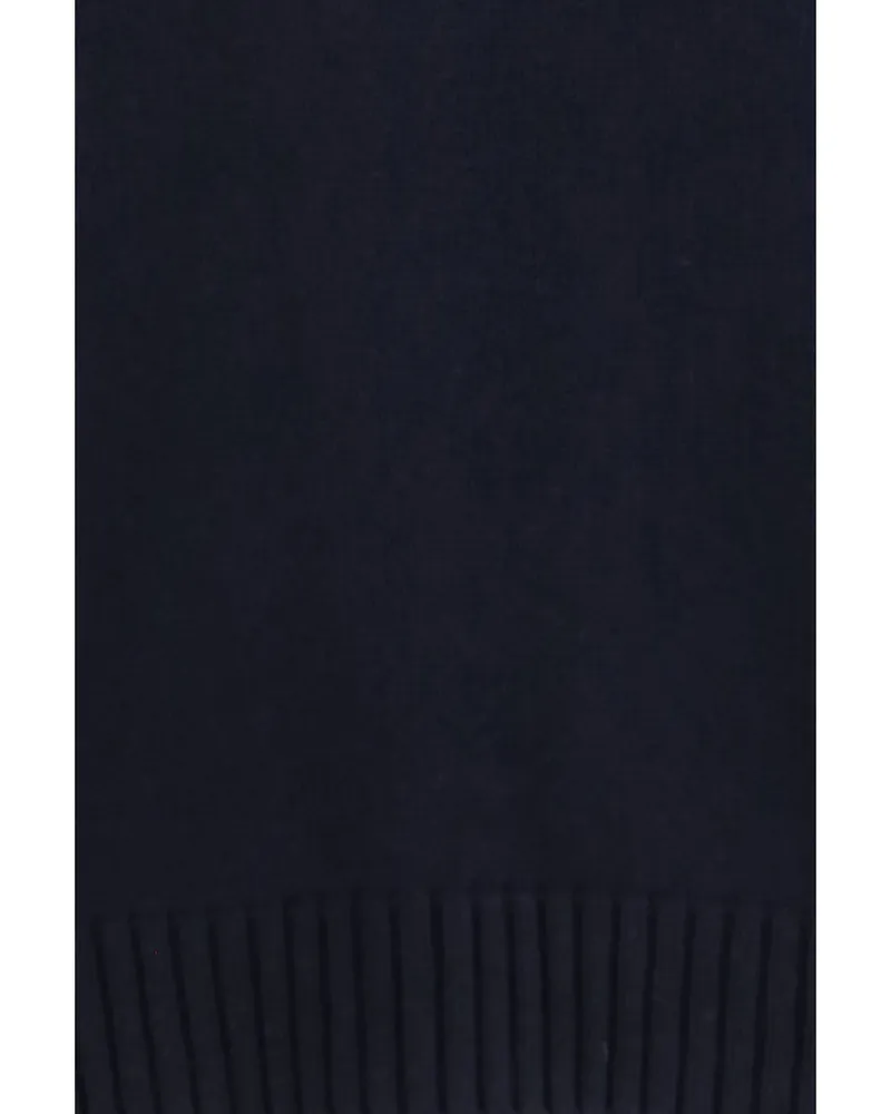 Loro Piana Women's Cashmere Crewneck Sweater Parksville Navy Blue (capra Hircus Navy