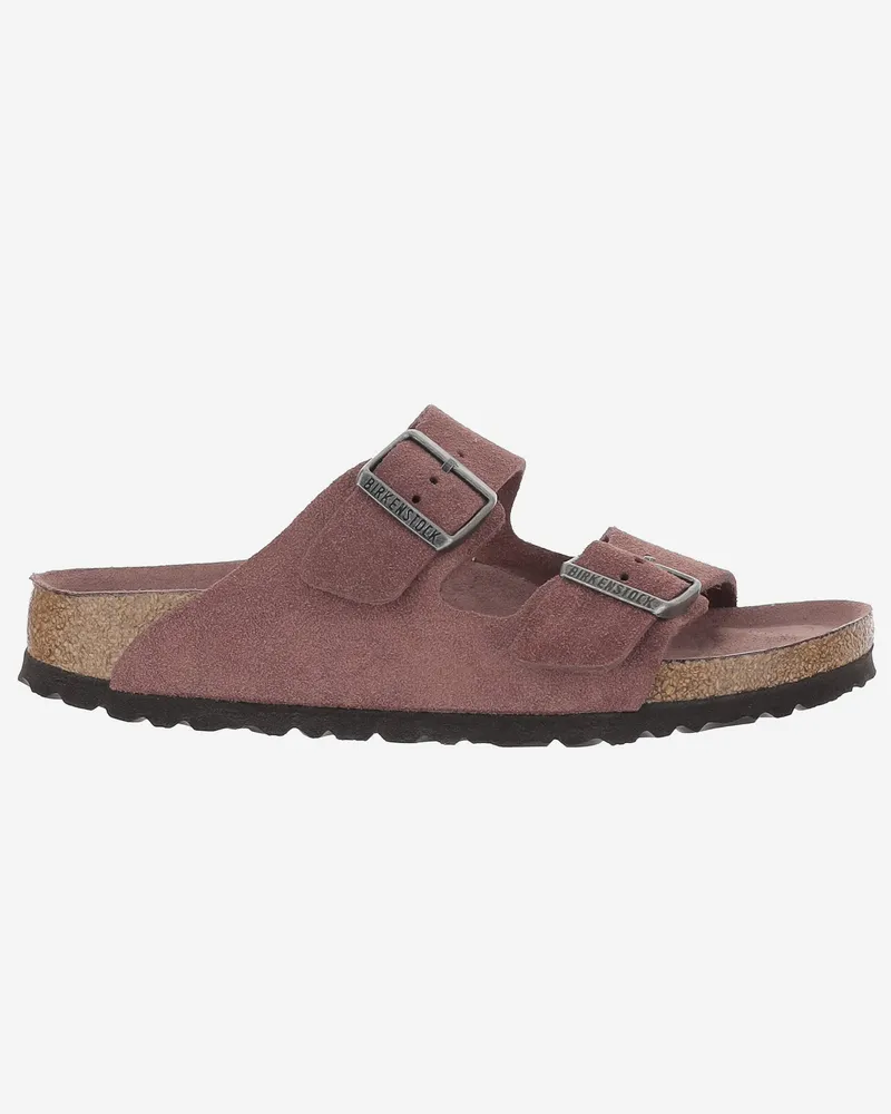 Birkenstock Unisex Sandals Arizona Pink Suede Leather And Cork Pink