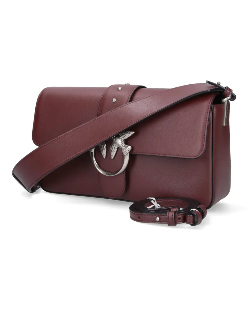 Pinko Women's Bags Red Leather Burgundy