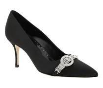 Women's Black Asapump Satin Pumps