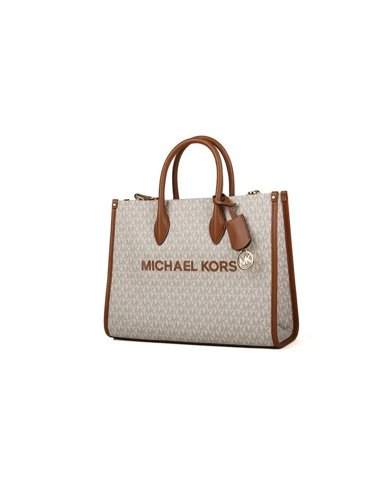 Michael Kors Women's Tote Vanilla 89.coated Canvas Polyester Tote-bags Beige