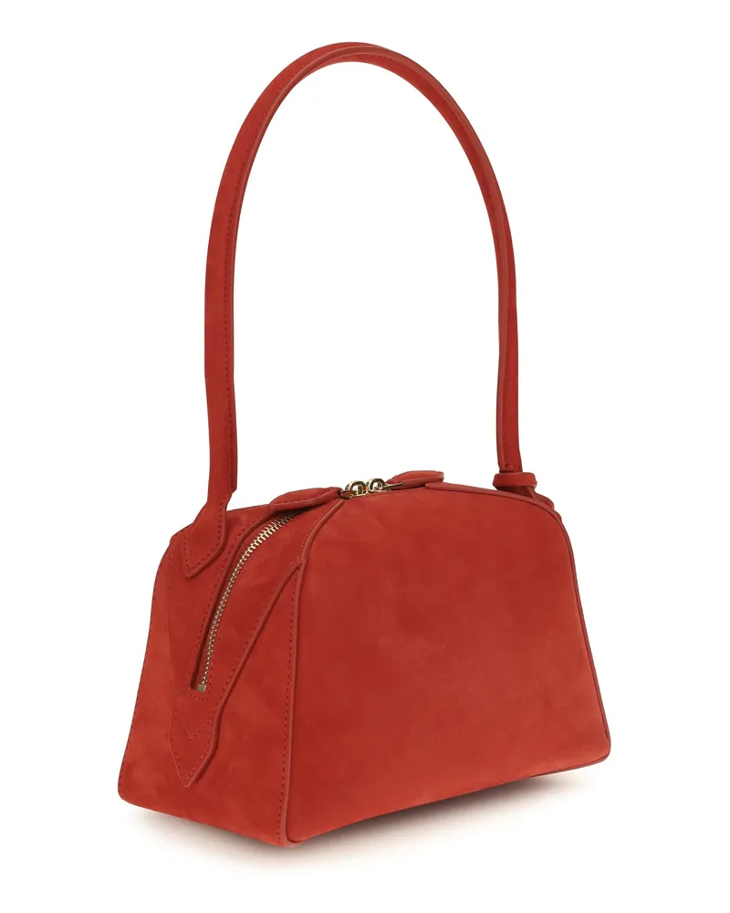 Alaïa Women's Shoulder Bag Le Bouledogue Vivid Red Calf Leather Red