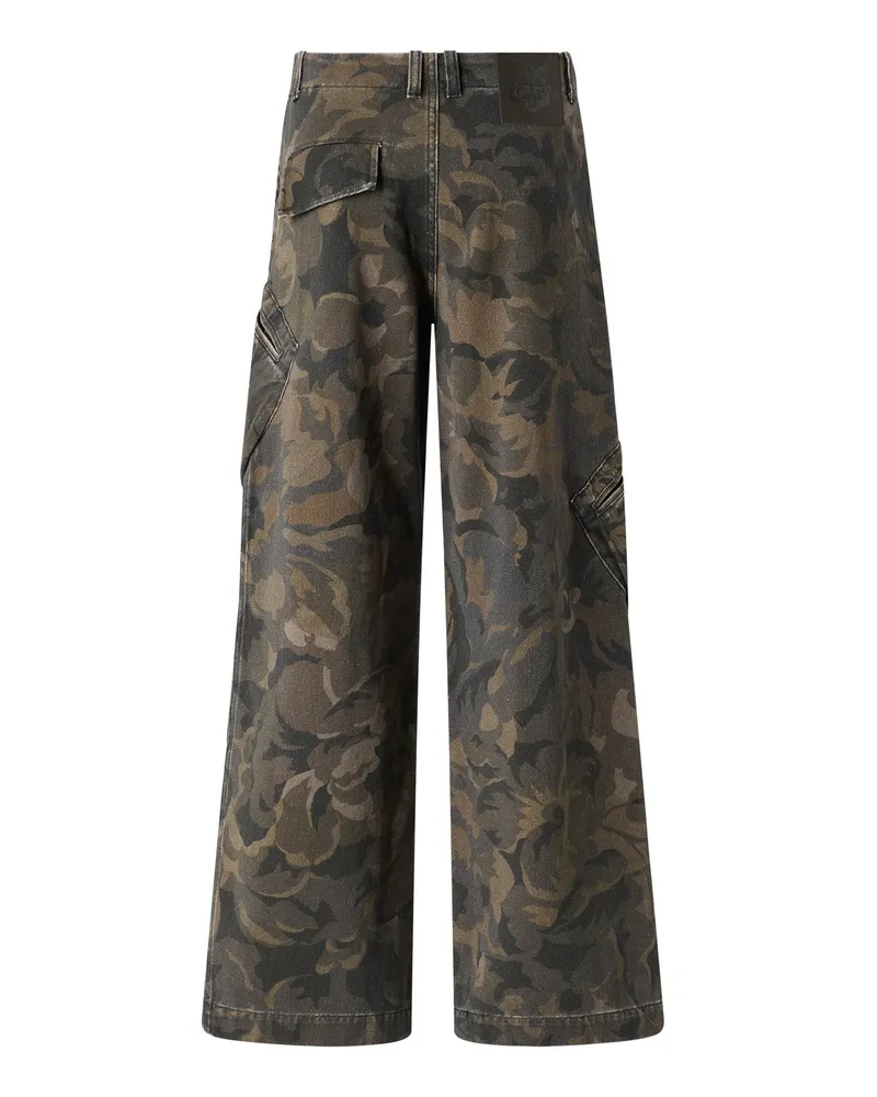 Pinko Women's Palazzo Trousers Multicolour Green-Black Outer: Cotton; Lining: Cotton Green/black Green