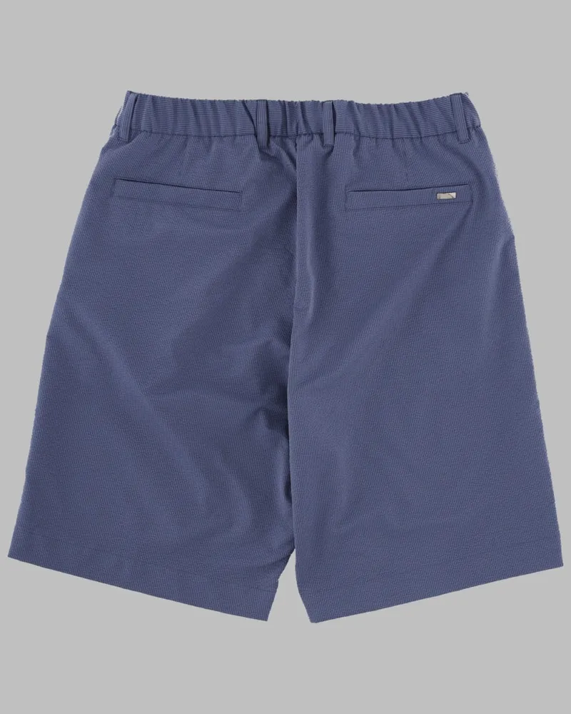 Herno Ribbed Polyester Shorts — Blue Blue