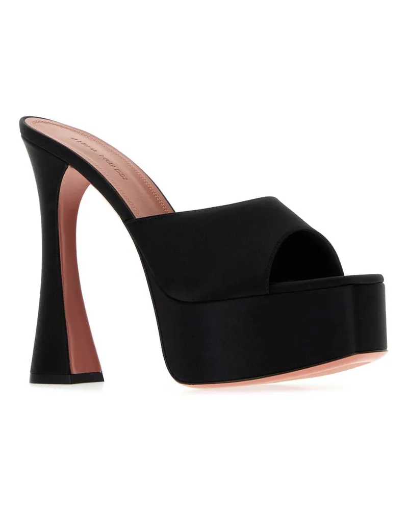 Amina Muaddi Dalida Flat — Black Black