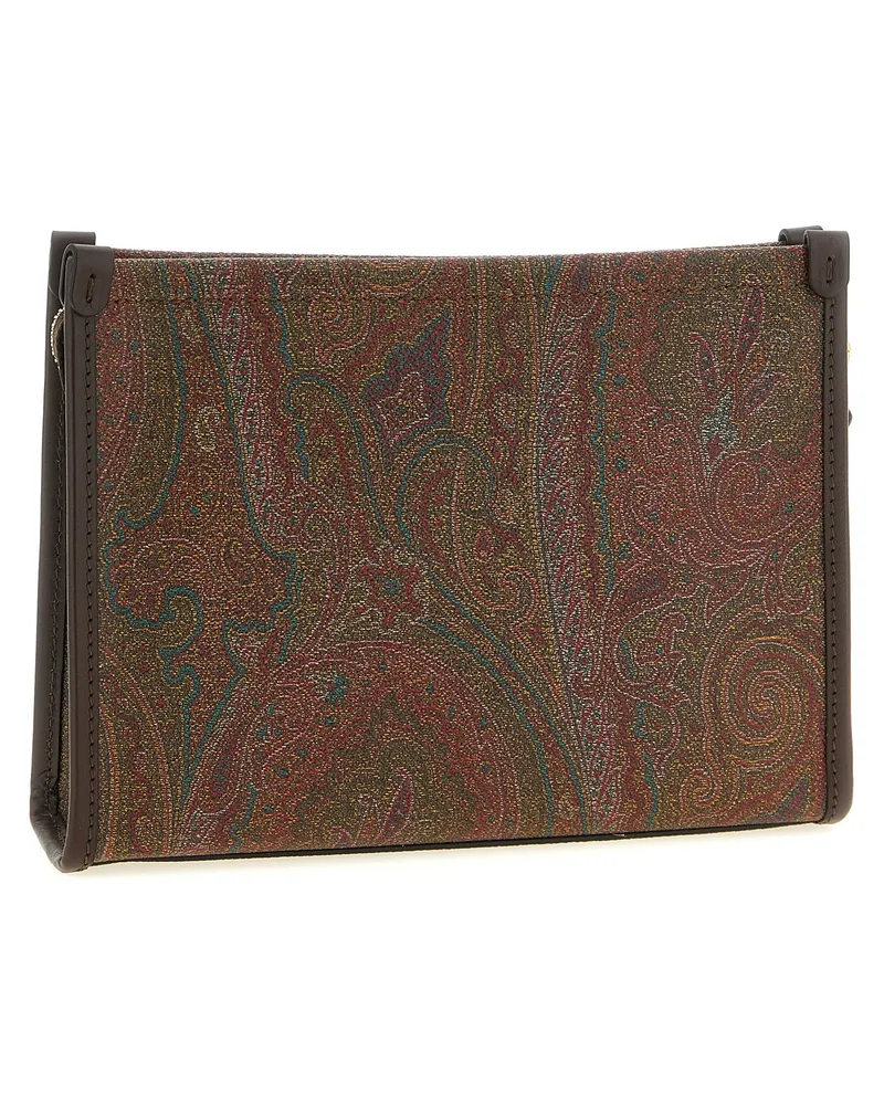 Etro Women's Multicolor Cotton Clutch Bag Brown
