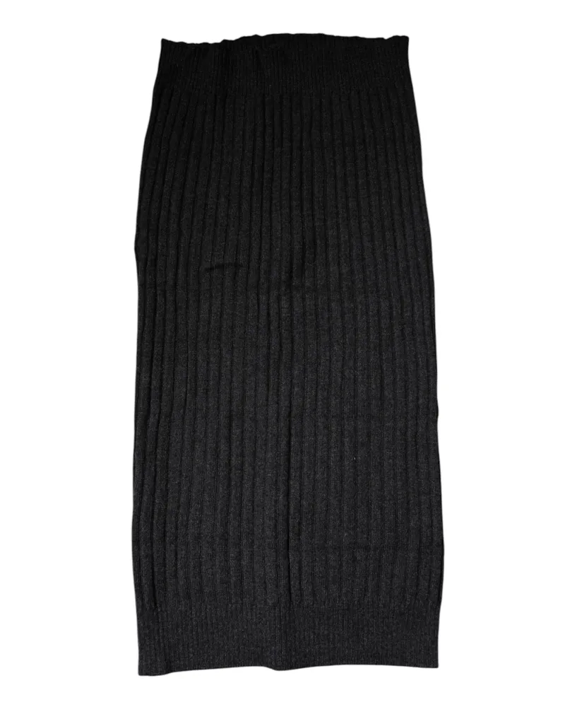 Dolce & Gabbana Men's Black Cashmere Knitted Neck Warmer Foulard Scarf Black