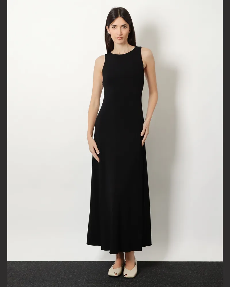 Max Mara Women's Long Dress Mxppania Black Viscose Black
