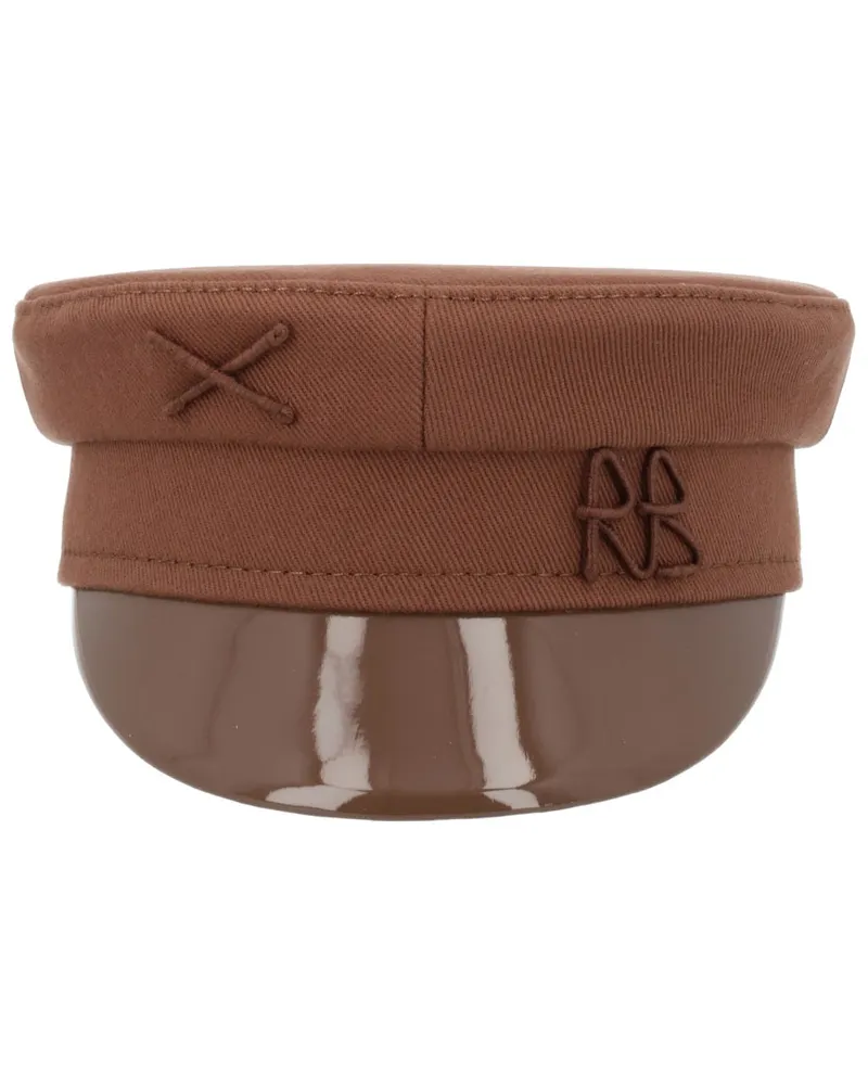 RUSLAN BAGINSKIY Women's Hat Baker Boy Brown Brown