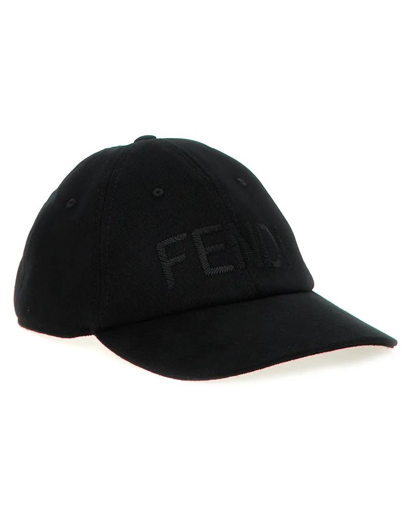 Fendi Men's Black Cotton Cap (baseball Hat Black