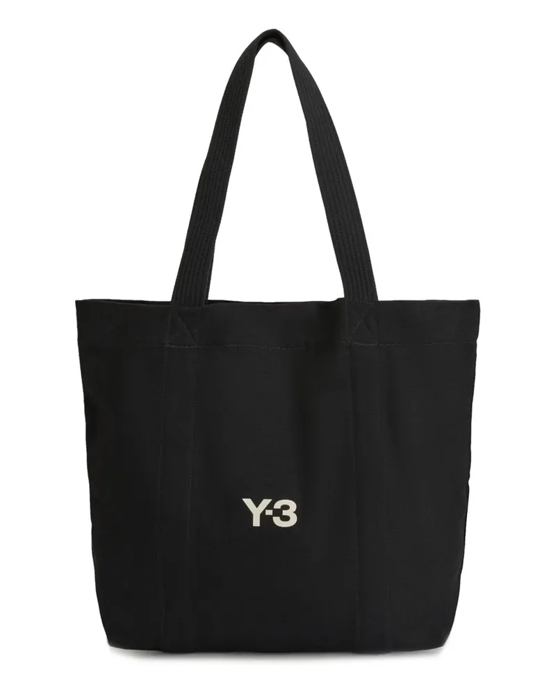 adidas Unisex Cotton Logo Tote Bag Black Handbags Hand Black