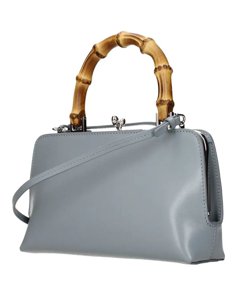 Jil Sander Women's Gray Leather Handbag Bag Gray