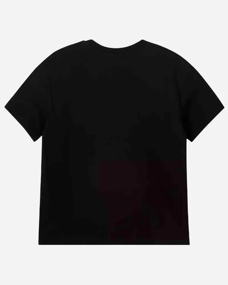 MSGM Kids' Cotton T-Shirt Black T-Shirts And Polos Black