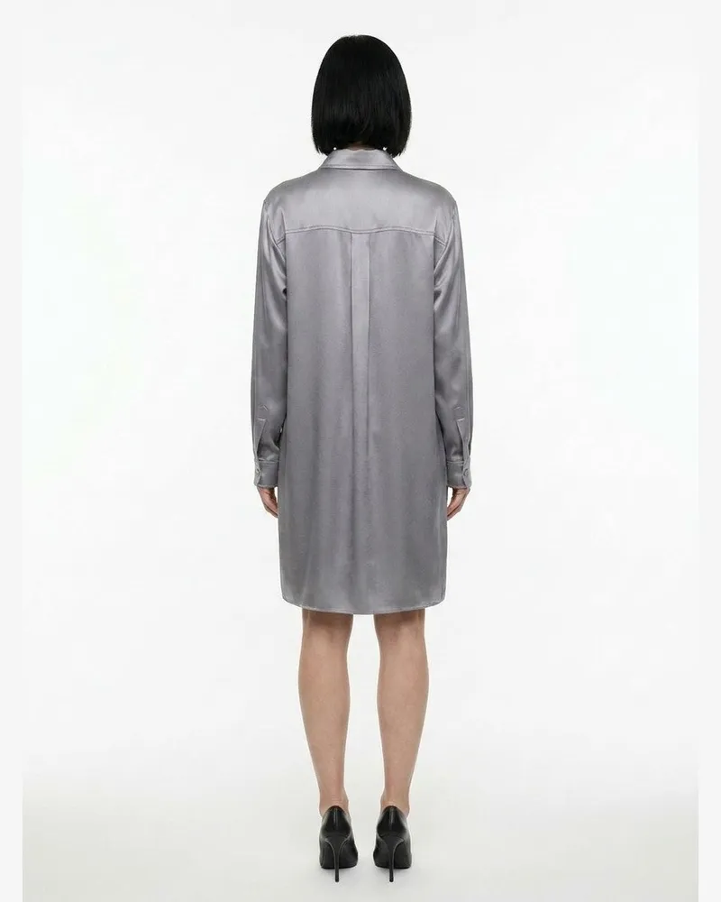 Dolce & Gabbana Women Gray Silk Casual Dress Gray