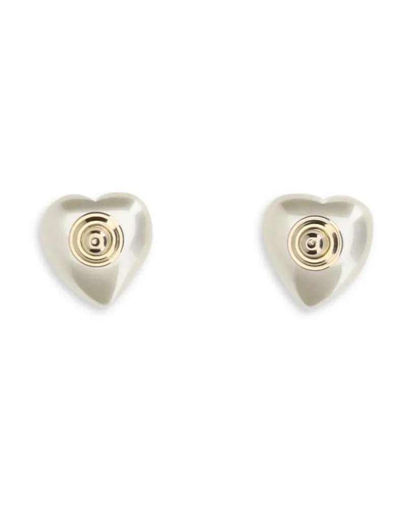 Valentino Garavani Women's Vlogo Signature Earrings Metal And Pearls Oro-Cream Oro/cream Gold