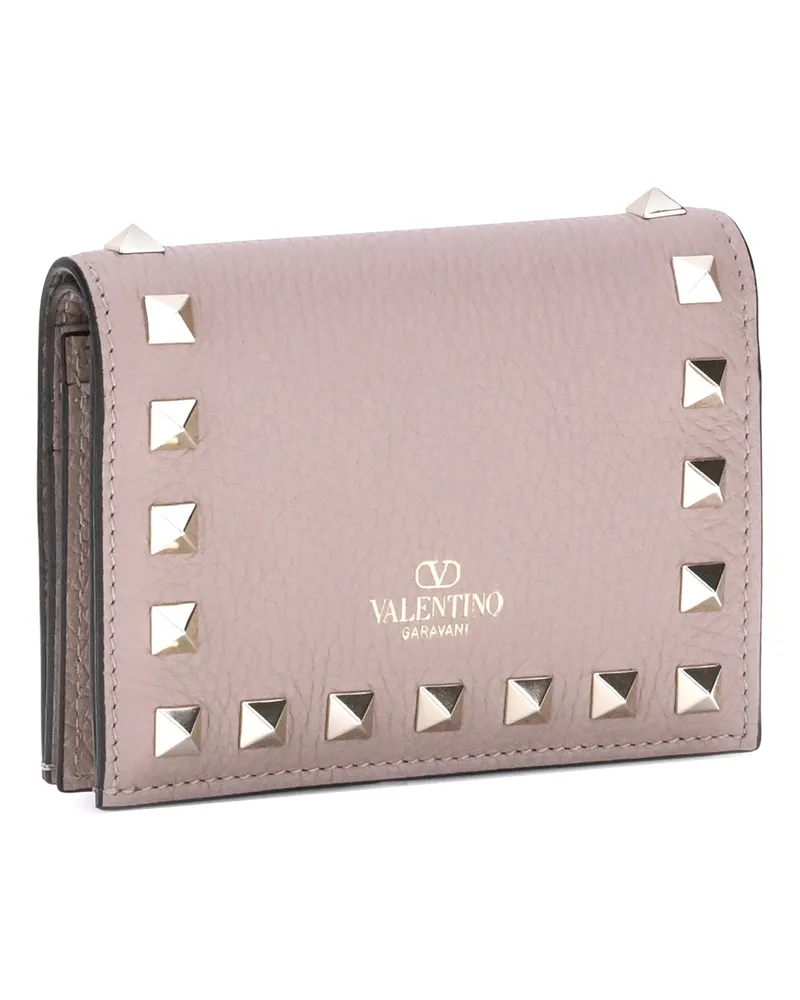 Valentino Garavani Women's Rockstud Wallet Poudre Calf Leather Bos Taurus Pink