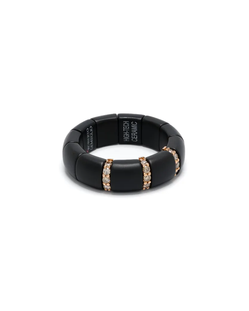 Roberto Demeglio 18kt Rose Gold Diamond Ring Ss24 W Black