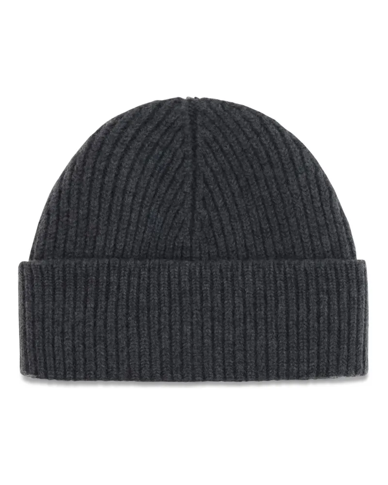 AMI Paris Men's Quota Ami De Coeur Wool Beanie Gris Chine - Rouge Merino Ovis Aries Hats E Hairbands Gray