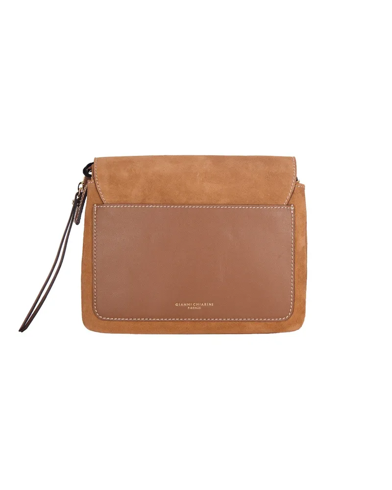 Gianni Chiarini Women's Shoulder Bag Three Caramel Suede Caramel