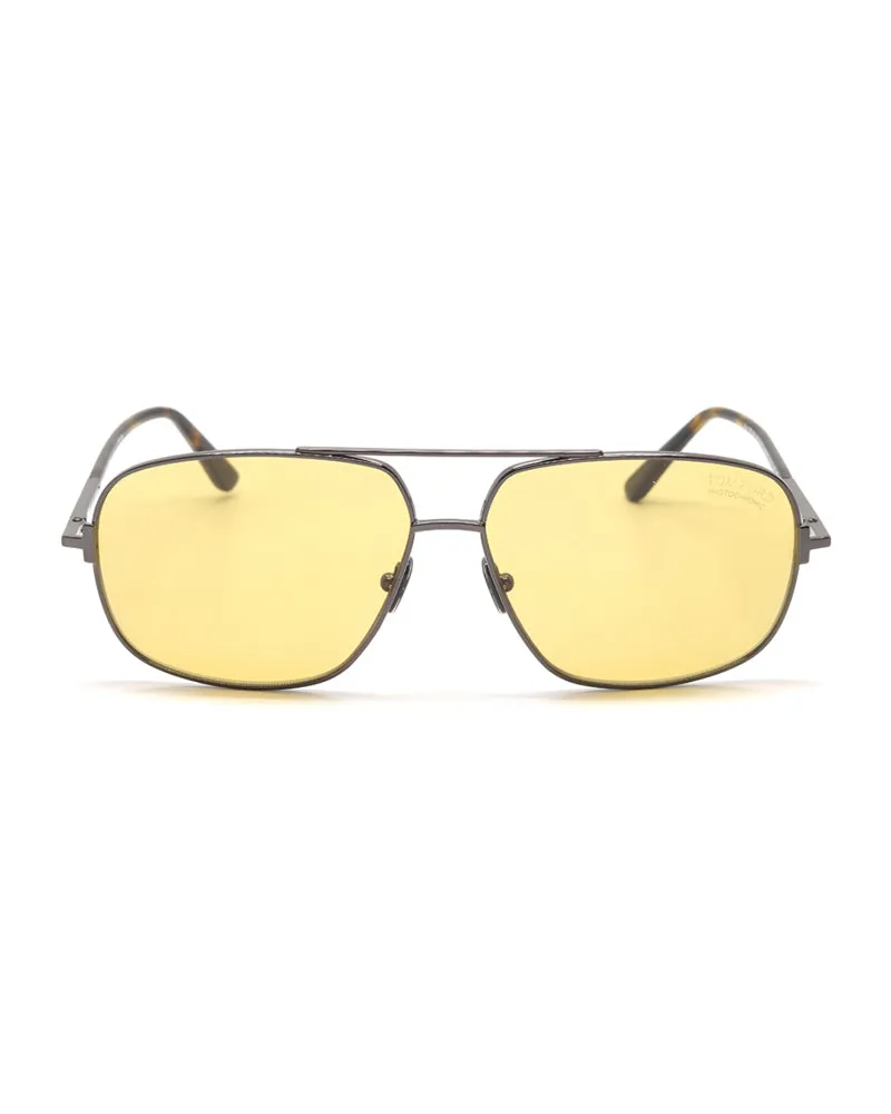 Tom Ford FT109608E Aviator Full Rim Sunglasses — Gray Gray