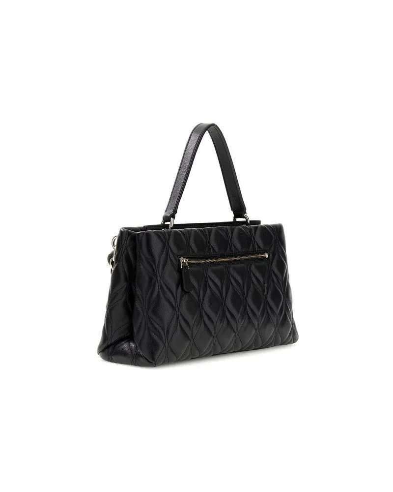 Guess Women's Satchel Bag Black Polyurethane - Satchel-Bags Black