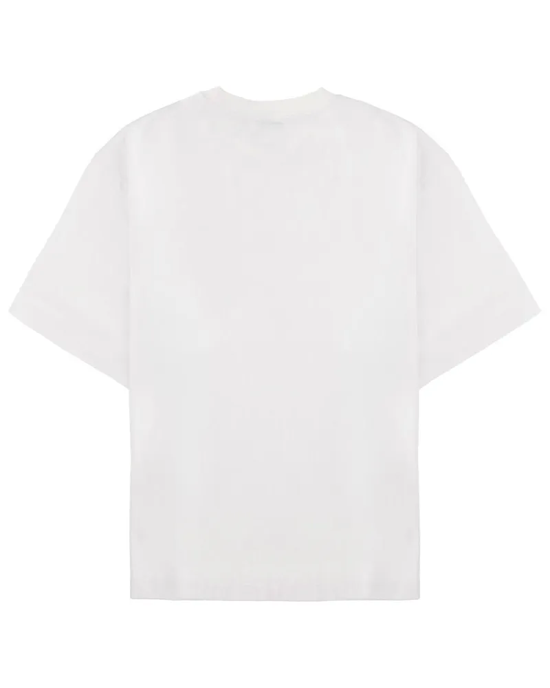 OFF-WHITE Logo-Embroidered Cotton T-Shirt — White White