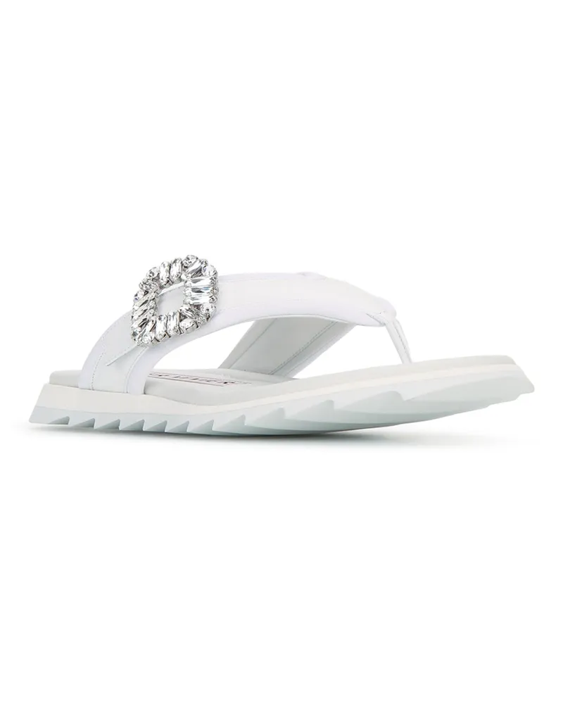 Roger Vivier Flip Heel Sandal — White White