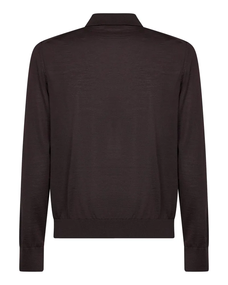 Prada Virgin Wool Polo — Brown Brown