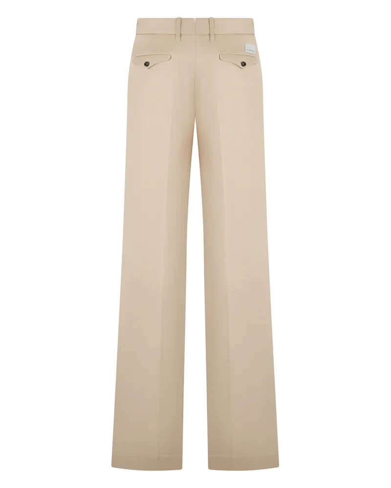 nine:inthe:morning Women's Straight Trousers Ivory Linen Beige